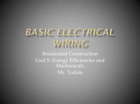 basic wiring ppt 